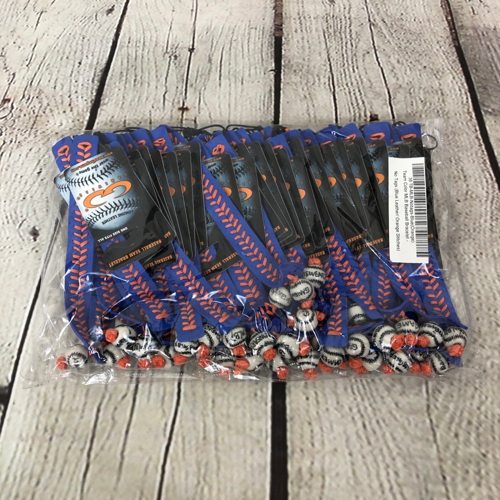 36 Genuine Leather Bracelets MLB Baseball